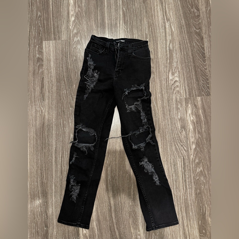 Fashion Nova Black Denim Pants